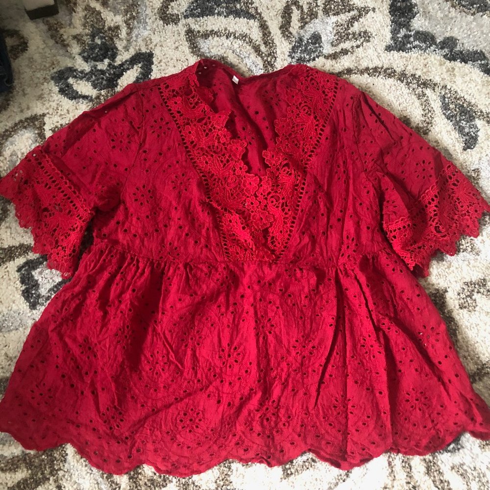 Lacey Red Shirt